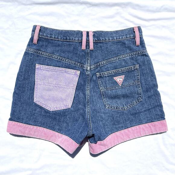 Guess Pants - Vintage GUE$$ Originals Blue Jean Denim Shorts Womens 27 Pastel Guess